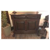 LARGE SIDE BOARD, CLAW FEET, CARVED
