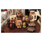 FLAT OF ASST OWL FIGURINES