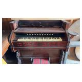 ANTQ. MAHOGANY ORGAN BY ESTEY ORGAN COMPANY