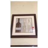 LRG FRAMED WINE SCENE ART