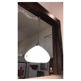 MID CENTURY CHROME & FROSTED SHADE LIGHT