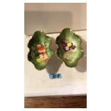 2 BAVARIAN HAND PAINTED RING DISHES