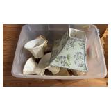 TOTE OF SMALL LAMPSHADES