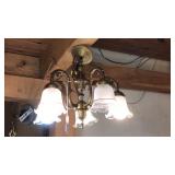 5 LIGHT ANTIQUE CEILING LIGHT