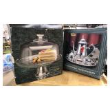 INT. SILVER CO TEA SET & 13' FOOTED CAKE PLATE