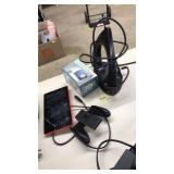 AMAZON TABLET, SWITCH CONTROLLER, CLOCK, ANTENA