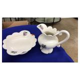 CERMAIC PITCHER AND BOWL