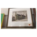 'RATHAUS' ETCHING BY ERNST GEISSENDORFER