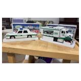 2 HESS TRUCKS: FRONT LOADER & PATROL CAR
