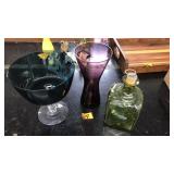 3 PC ART GLASS DECOR