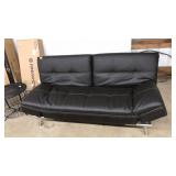 FOLDING LEATHER FUTON SOFA BED