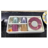 POTTERY BARN DEMITASSE SET, NIB