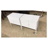 PAIR OF METAL CABINETS