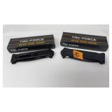 (2)  TAC FORCE LOCK BLADE POCKET KNIVES