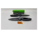(2) SCHRADE SCH224: FOLDING LOCK BLADE KNIVES