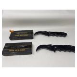 (2) TAC-FORCE FOLDING LOCK BLADE CURVED KNIVES