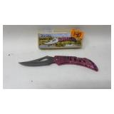 FROST CUTLERY TACTICAL FOLDING KNIFE: PINK CAMO