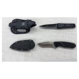 (2) FIXED BLADE KNIVES WITH SHEATHS
