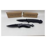 (2) STEEL RIVER FOLDING LOCK BLADE POCKET KNIVES