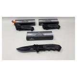 (3)  MASTER USA FOLDING LOCK BLADE POCKE KNIVES