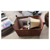 BASKET ORGANIZER, ART, TABLE LAMP