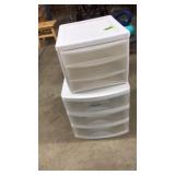 (2) 3 DRAWER STORAGE BINS