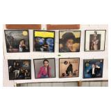 8 FRAMED RECORD COVERS