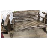 WOODEN GARDEN GLIDER BENCH