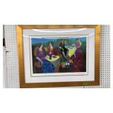 MORNING SOCIAL BY ITZCHAK TARKAY SIGNED FRAMED LIT