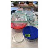 LRG COLL OF ASST PYREX CONTAINERS