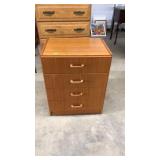 MID CENTURY 4 DRAWER SIDE TABLE