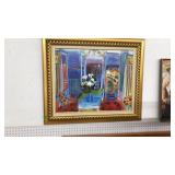 FRAMED PRINT ON BOARD OF RAOUL DUFY PAINTING