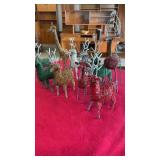 9 HAND BEADED REINDEER FIGURALS