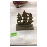 BRASS SHIP BOOK END