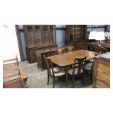 MCM DINING SET: HUTCH, TABLE, CHAIRS, BUFFETT