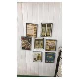 7 FRAMED RADIO ADVERTISMENTS