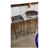 2 BRONZED PLANT STANDS