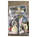 3 TOTES OF ASST ELECTRICAL TOOLS & PARTS