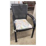 2 OUTDOOR ARM CHAIRS W CUSHIONS