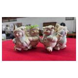 LENOX SNOWMEN CANDLESTICK HOLDERS