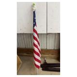 AMERICAN FLAG ON POLE