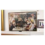 RENOIRS LUNCHEON OF BOATING PARTY, FRAMED PRINT