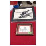 2 PC FRAMED SEASCAPES