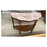 SCAOLLP EDGE MARBLE TOP SIDE TABLE