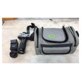 MINOLRA CAMERA IN BAG W ACCESSORIES