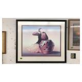 RC GORMAN DINE WOMAN FRAMED LITHOGRAPH