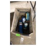 4 PROPANE FULE TANKS, 1 TORCH ATTATCHMENT