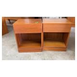 MID CENTURY MODERN TEAK END TABLES (2)