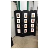 3 PANEL PHOTO SCREEN W/ ASST AFRICAN SIGNED ART