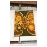 VINTAGE FABRIC WALL ART MID-CENTURY